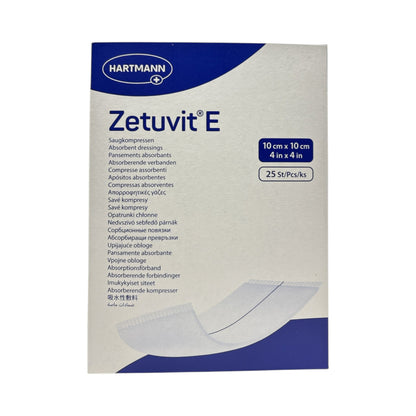 Hartmann Zetuvit E Saugkompresse steril 10x10cm  Inhalt: 25 Stück