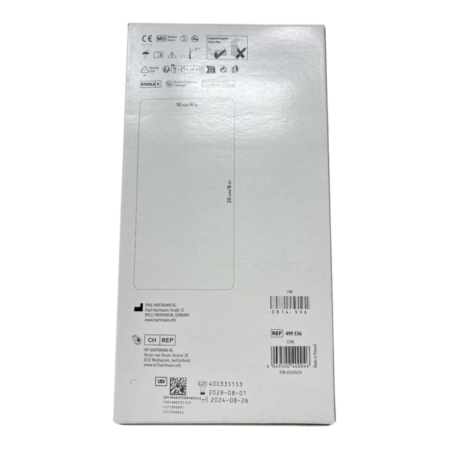 Hartmann Grassolind Salbenkompresse 10 x 20 cm (30 Stück)