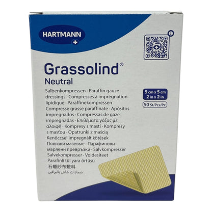 Hartmann Grassolind Salbenkompresse 5 x 5 cm (50 Stück)