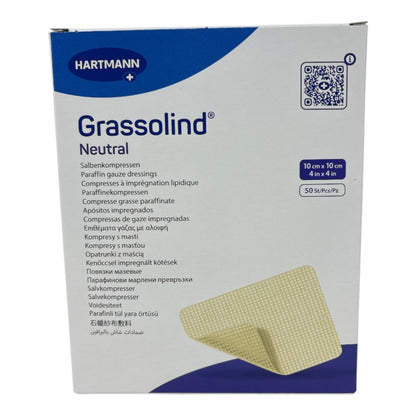 Hartmann Grassolind Salbenkompresse 10 x 10 cm (50 Stück)