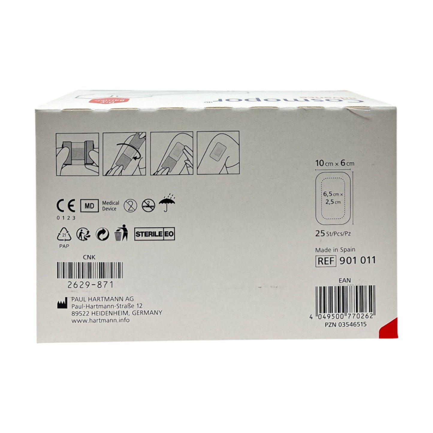 Cosmopor® Advance 10 x 6 cm, steril, 25 Stück