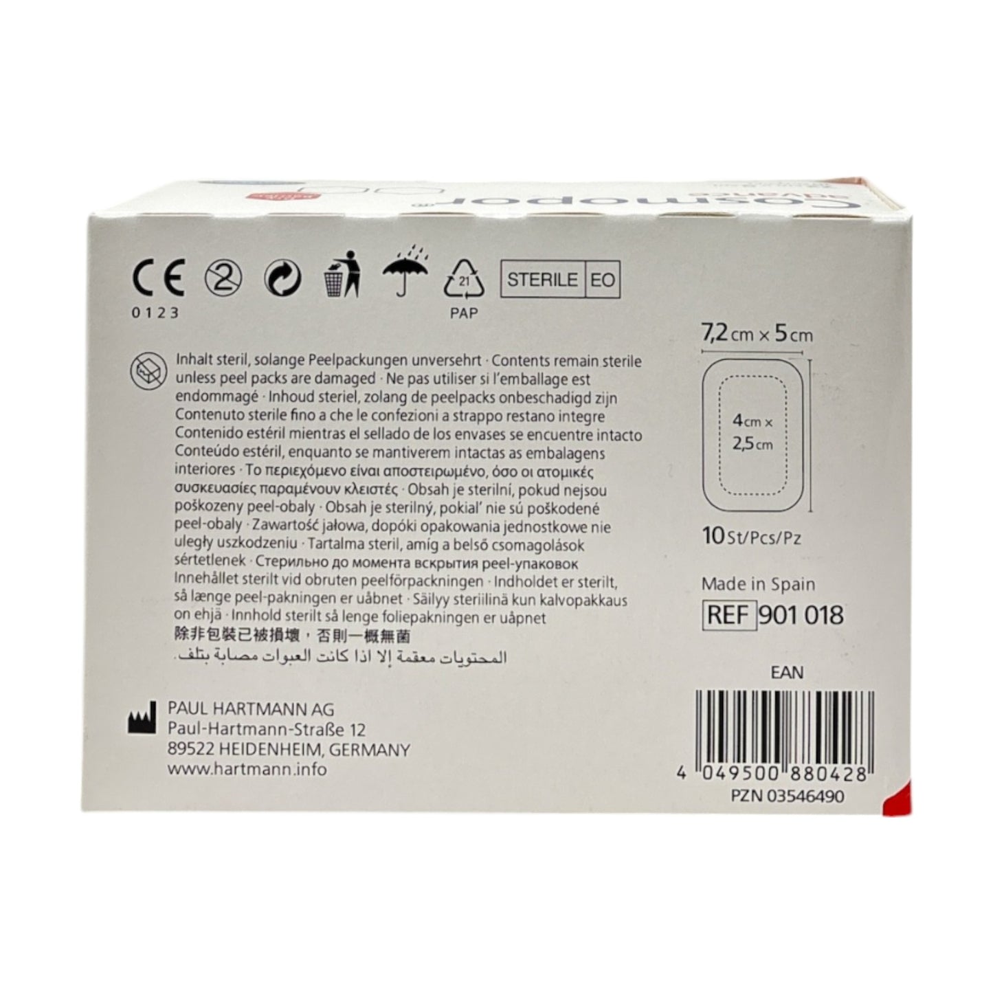Cosmopor® Advance 7,2 x 5 cm, steril, 10 Stück