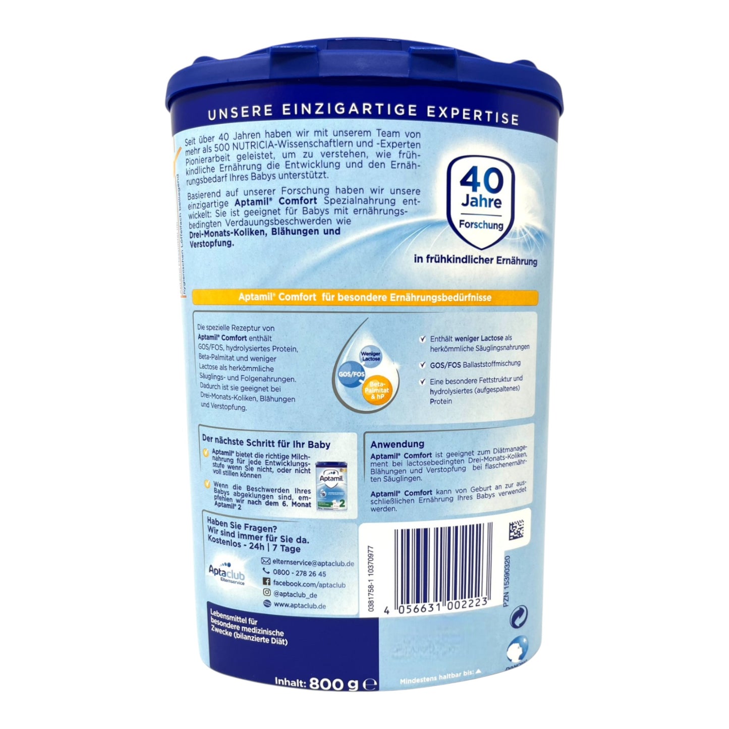 APTAMIL Spezialnahrung Comfort -von Geburt an- 800g