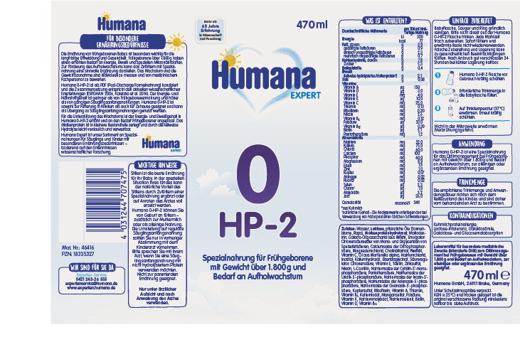 Humana Frühgeborenennahrung 0-HP-2 Expert trinkfertig 470 ml