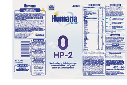 Humana Frühgeborenennahrung 0-HP-2 Expert trinkfertig 470 ml