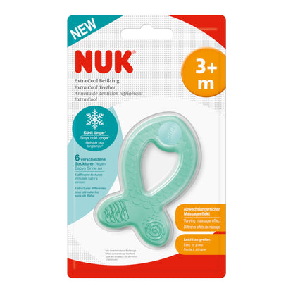 NUK Extra Cool Beißring mit Kühl- und Massageeffekt, ab 3 Monaten, 1 Stück