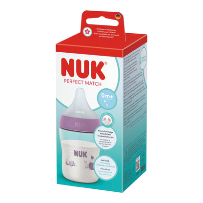 NUK Perfect Match Babyflasche "Nilpferd" 150 ml
