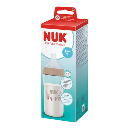 NUK Perfect Match Babyflasche "Affen" 260 ml