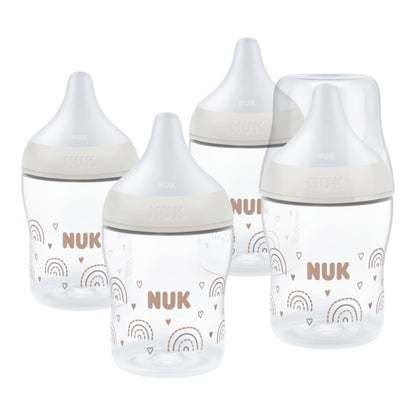 NUK Perfect Match 4er-Babyflaschen-Set "Regenbogen" 150 ml