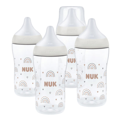 NUK Perfect Match 4er-Babyflaschen-Set "Regenbogen" 260 ml