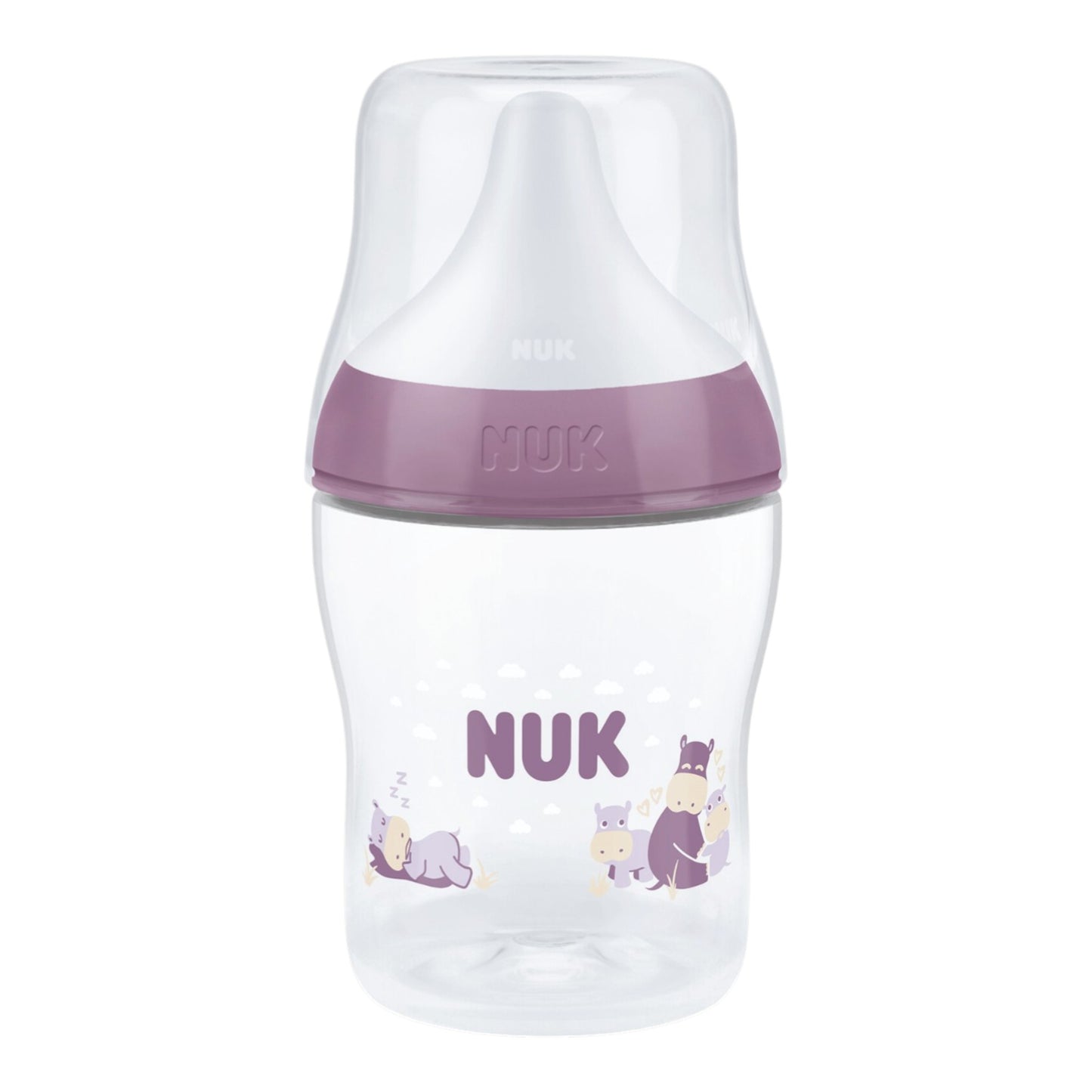 NUK Perfect Match Babyflasche "Nilpferd" 150 ml
