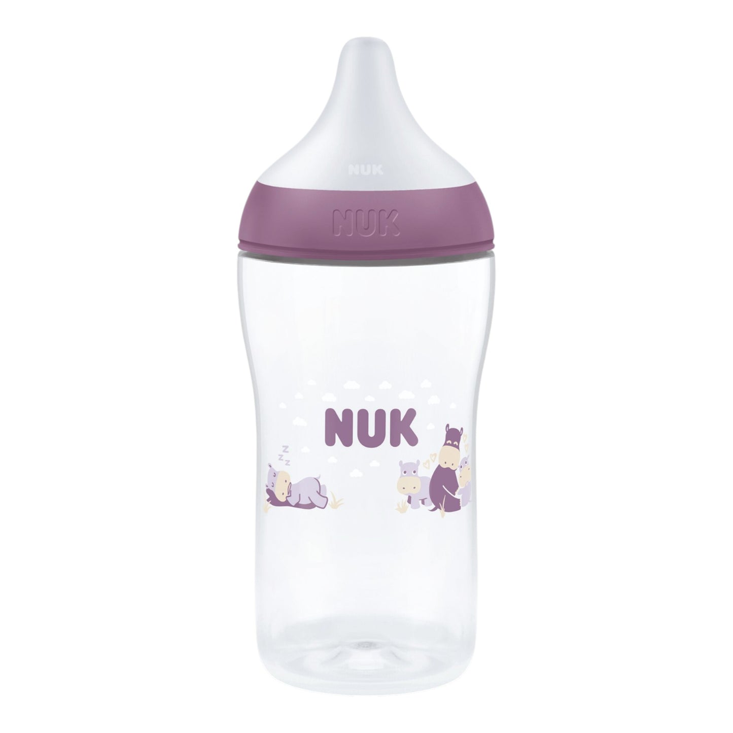 NUK Perfect Match Babyflasche "Nilpferd" 260 ml