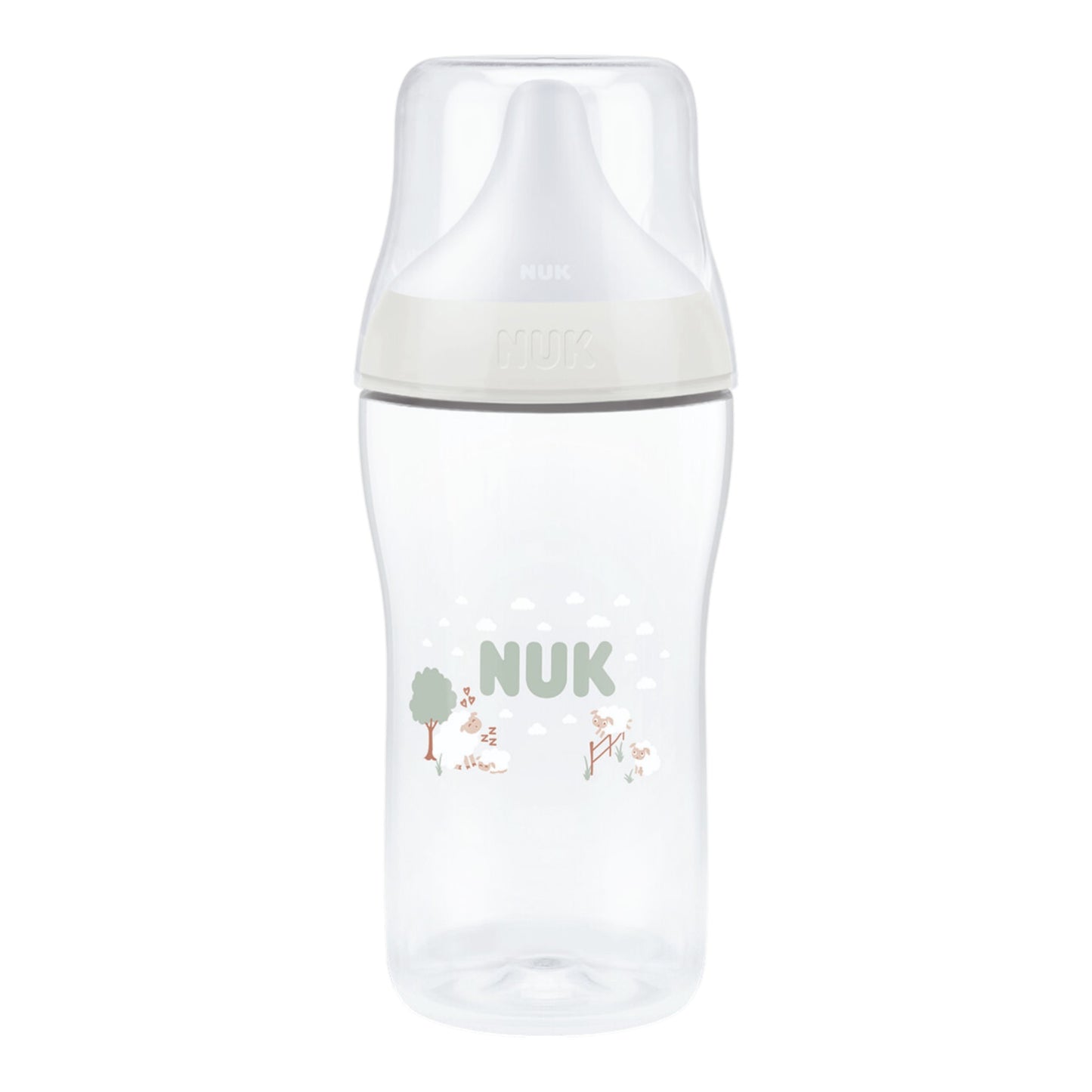 NUK Perfect Match 3er-Babyflaschen-Set "Regenbogen & Schafe" 260 ml