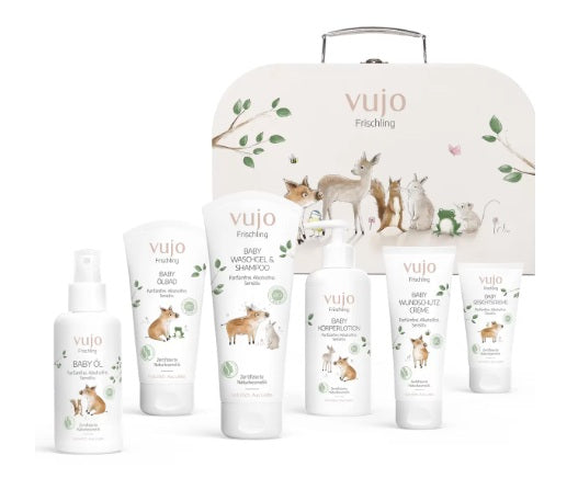 Vujo "Frischling" Baby Kosmetik Erstausstattungs-Koffer 7-teilig