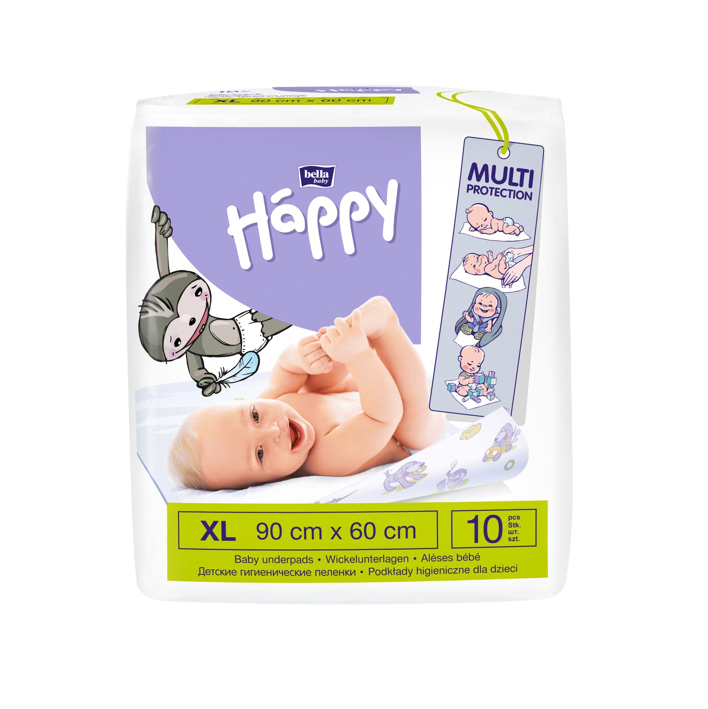 Bella Baby Happy Wickelunterlagen 60cmx90cm (10 Stück)