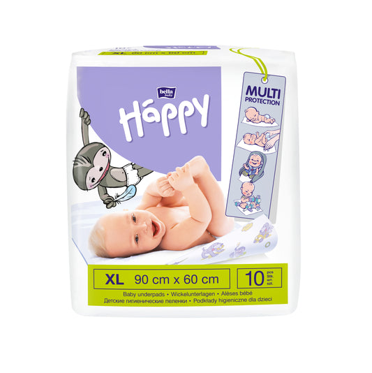 Bella Baby Happy Wickelunterlagen 60cmx90cm (10 Stück)
